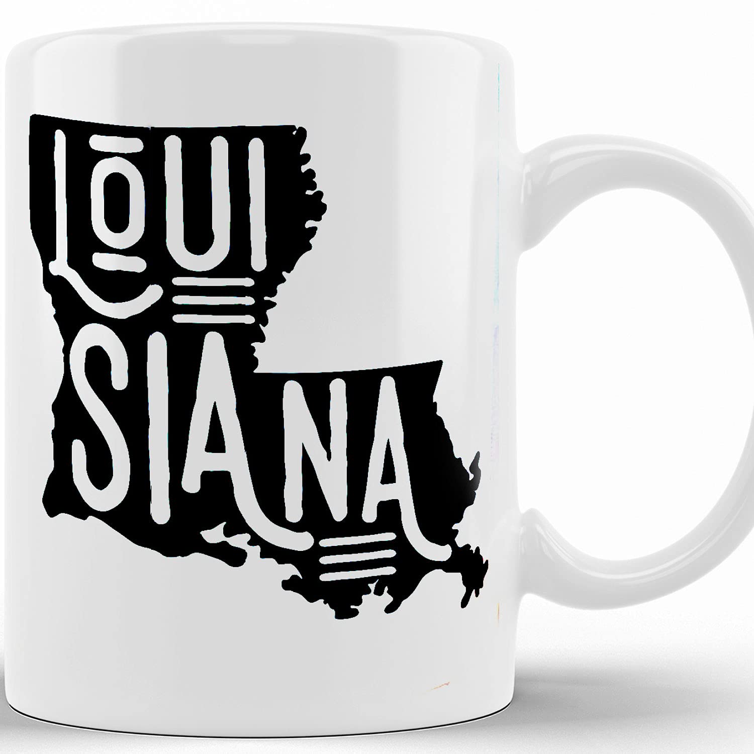 BOBEMI Louisiana State Coffee Mug - 11oz & 15oz Ceramic Custom State Novelty Cup - Perfect Gift for Christmas, Thanksgiving, Birthday & Anniversary - Ideal for Home, Office & Travel Use