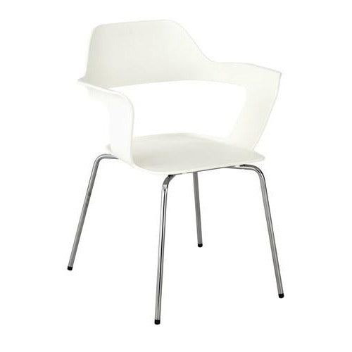 Safco Bandi Polypropylene Shell Stack Chair - Set of 2, Durable & Lightweight for Office, Classroom, or Event Seating