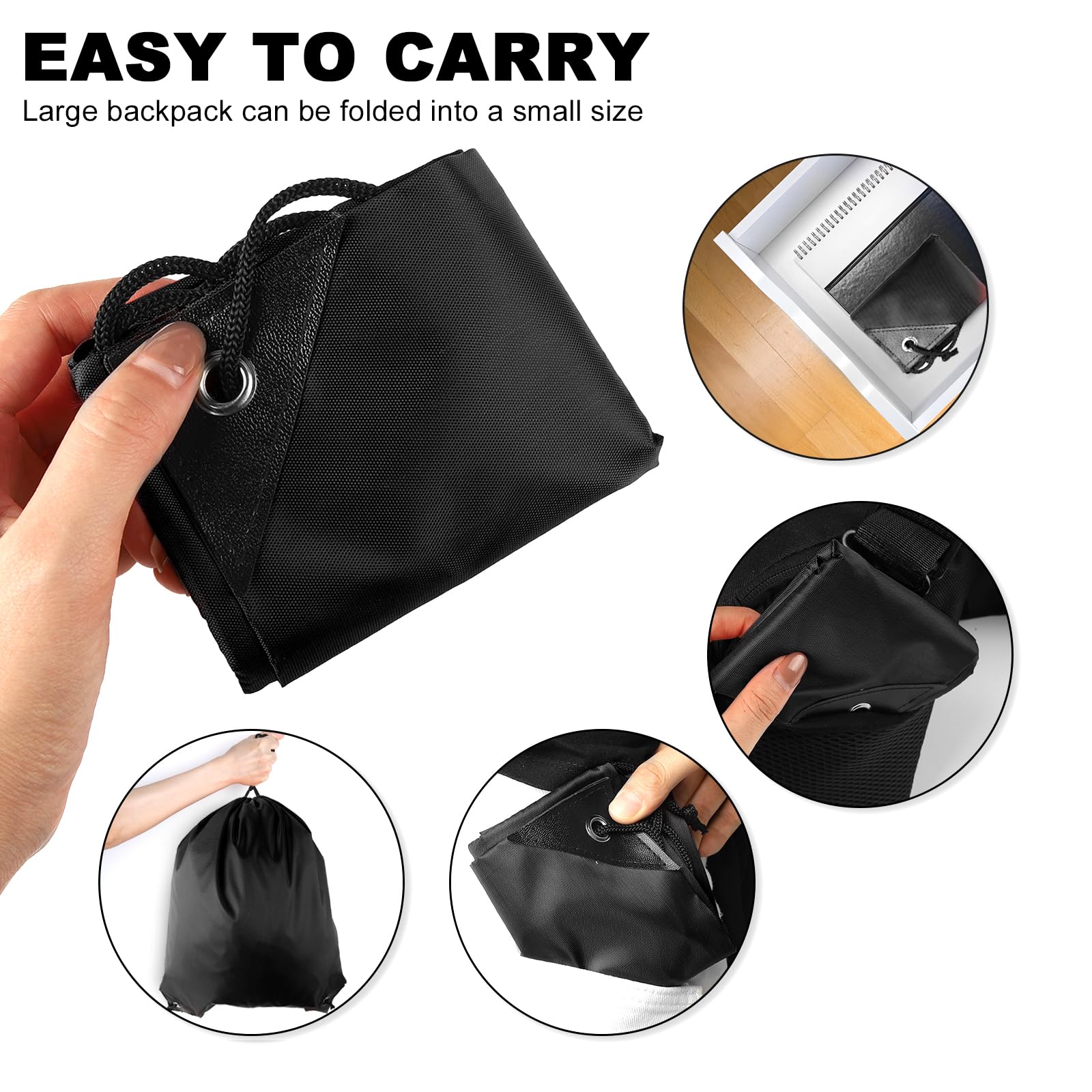 GoodtoU Drawstring Bags - Lightweight Nylon Backpack with Adjustable Straps for Gym, Travel & School | Water-Resistant Sports Sack for Running, Yoga & Outdoor Activities