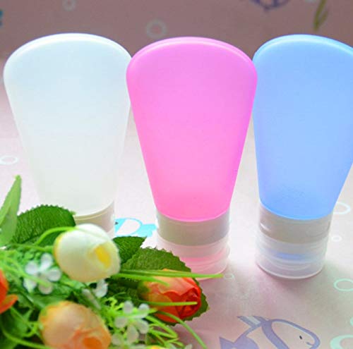 Maharsh 90ml Portable Soft Silicone Travel Bottles Set - Leakproof Squeezable Mini Containers for Shampoo, Lotion, Liquid Soap & Cosmetics | TSA Approved Toiletries for Air Travel, Gym & Vacation (Multi-Color)