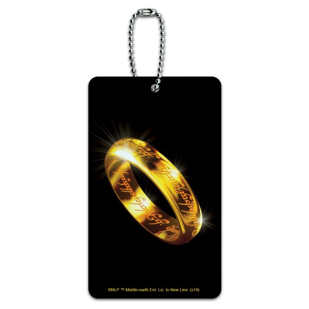 The One Ring Luggage Tag - Lord of The Rings Inspired Suitcase ID Card for Carry-On Bags | Perfect for Travel, Cosplay, and Fantasy Themed Events