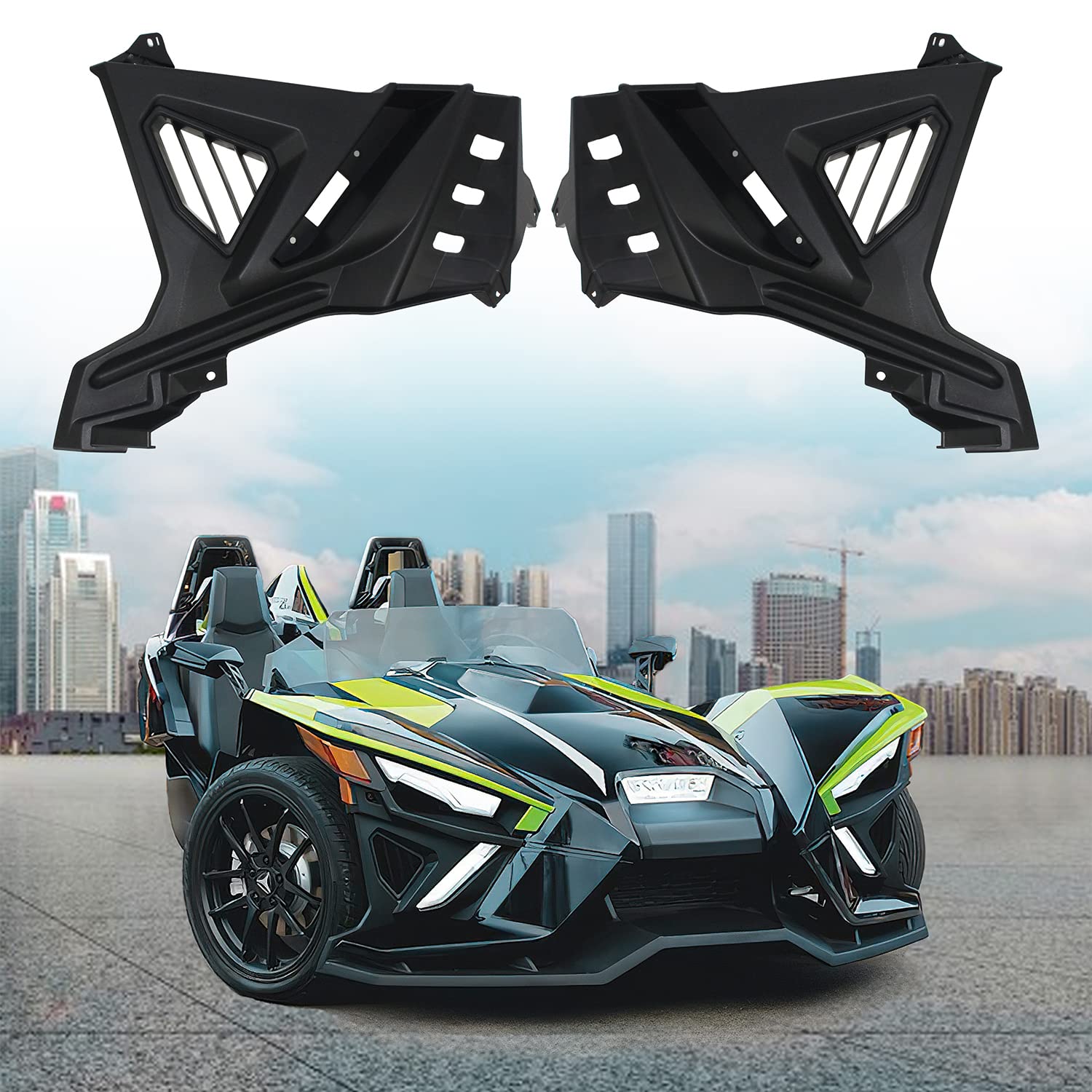 Polaris Slingshot S SL SLR R LE 2014-2021 Lower Accent Panel Light Kit - Compatible Daytime Running Lights & Trim Panel Replacement for 2884605 2884606 (Front) - Perfect for Night Driving & Custom Car Upgrades