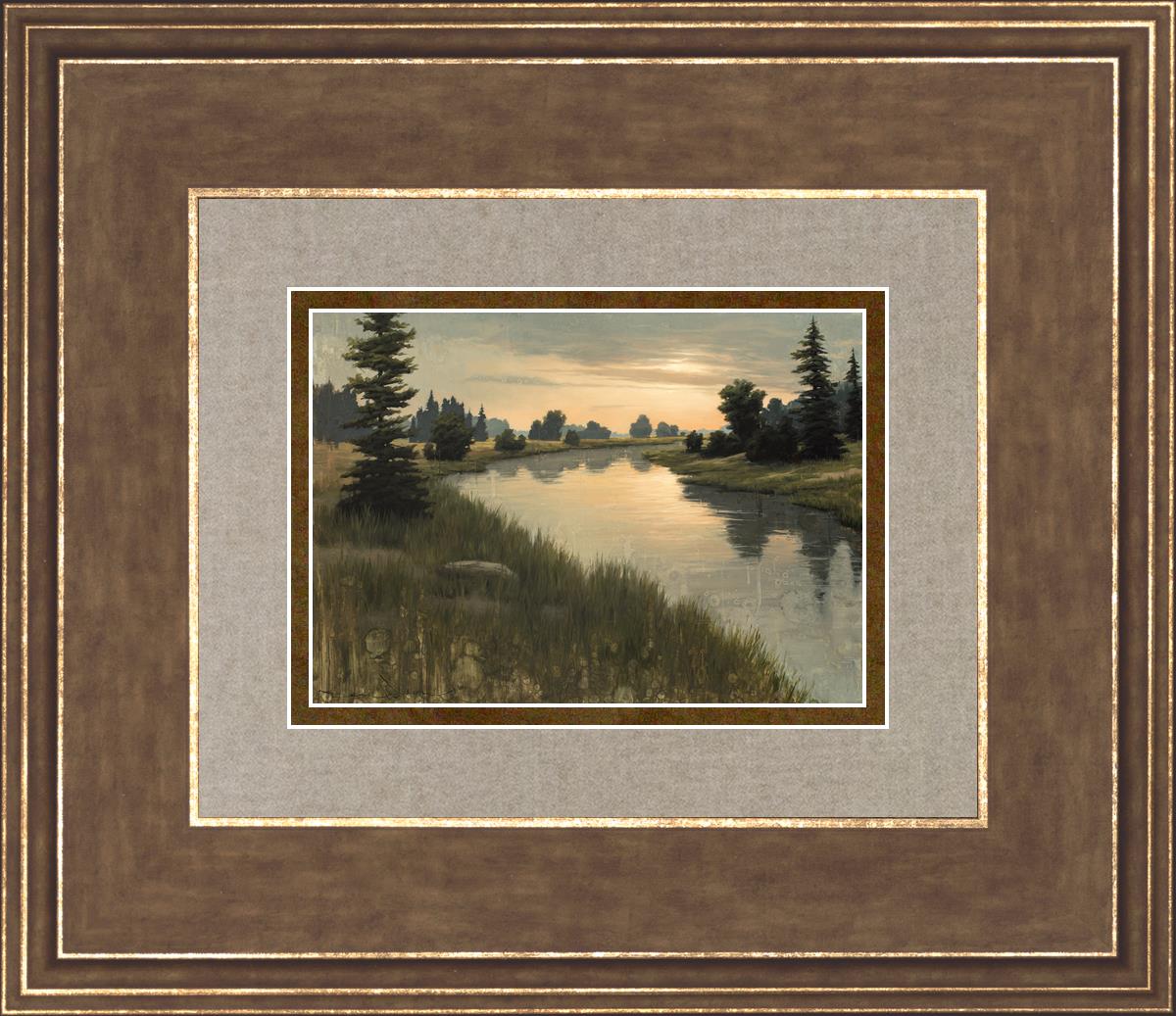 Calming Dusk By Dan Wilson - Relaxing Home Decor Painting for Living Room & Bedroom - Perfect Wall Art for Stress Relief & Meditation Spaces