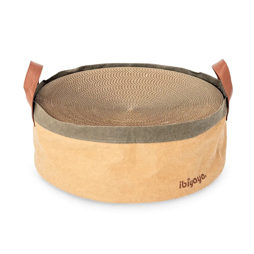 Durable Sand Dune Cat Scratching Pad with Replaceable Cardboard Insert - Protects Furniture & Satisfies Natural Scratching Instincts for Indoor Cats
