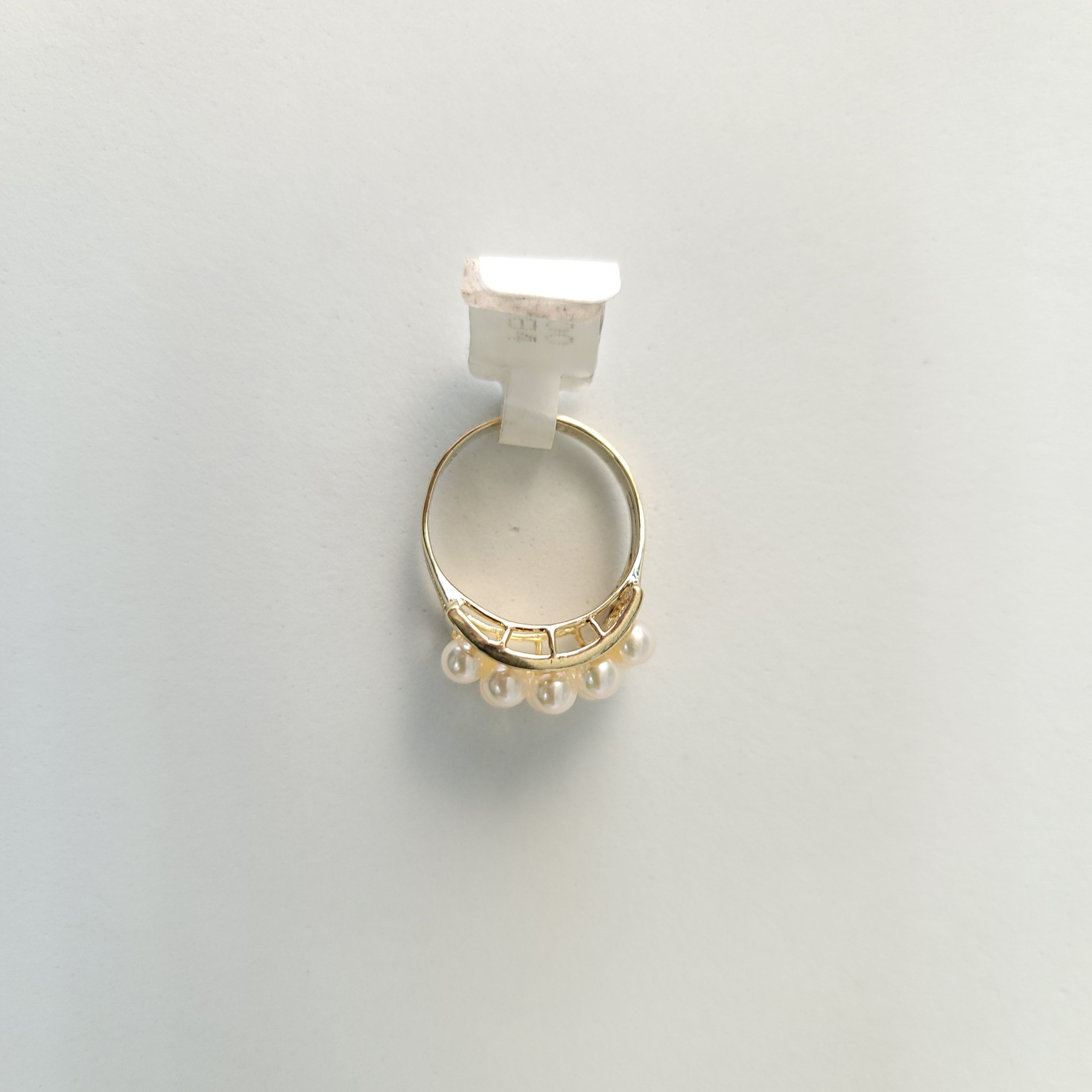 14K Yellow Gold Double Row Freshwater Pearl Cluster Ring for Women - Elegant Jewelry Gift for Brides, Anniversaries & Special Occasions