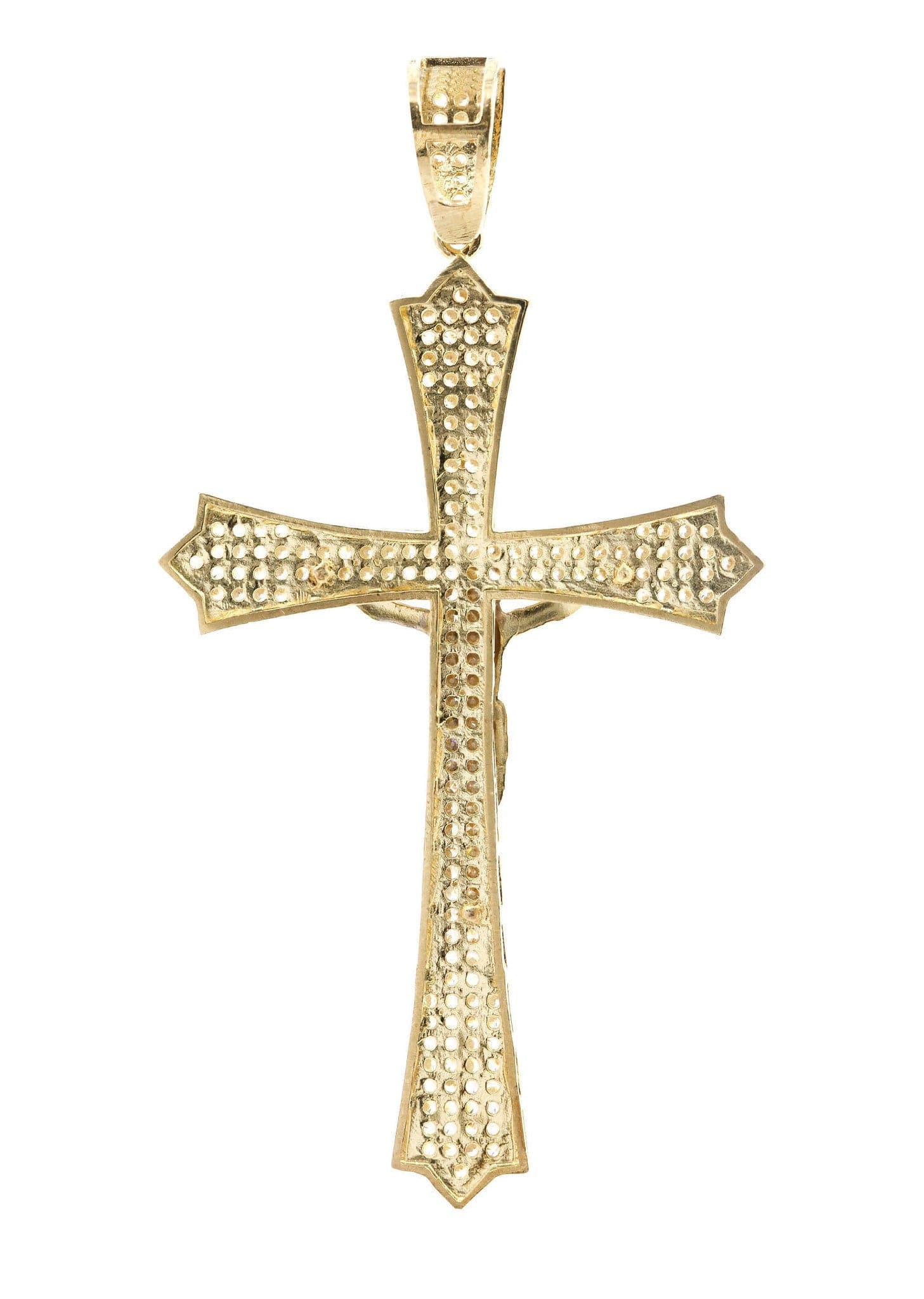 10K Gold Cross Pendant for Women & Men - 7.2 Grams Religious Jewelry for Baptism, First Communion & Everyday Wear