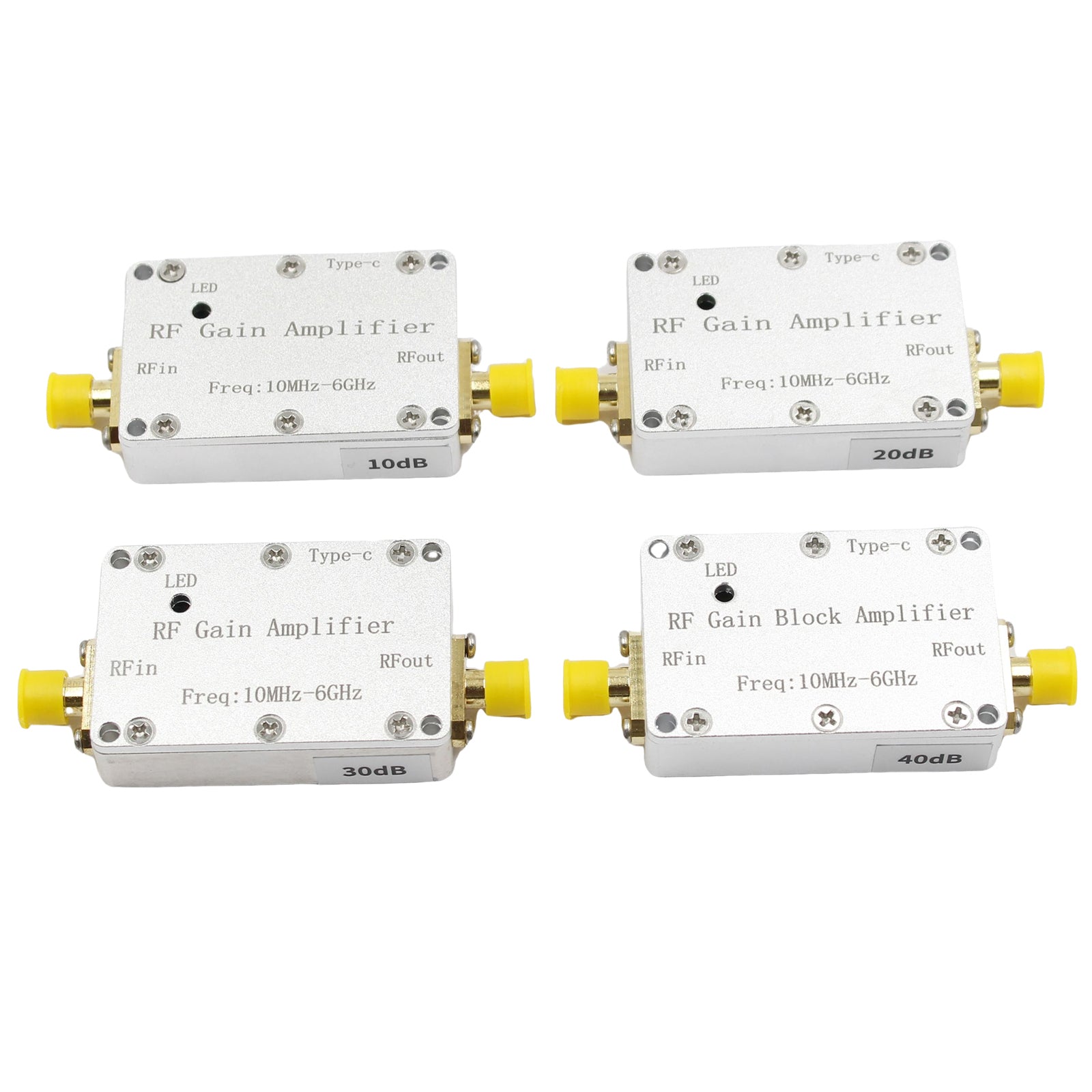 10M-6GHz RF Amplifier - 10dB/20dB/30dB/40dB High Gain Driver Receiver - Signal Booster for Ham Radio, Wireless Communication & Antenna Systems