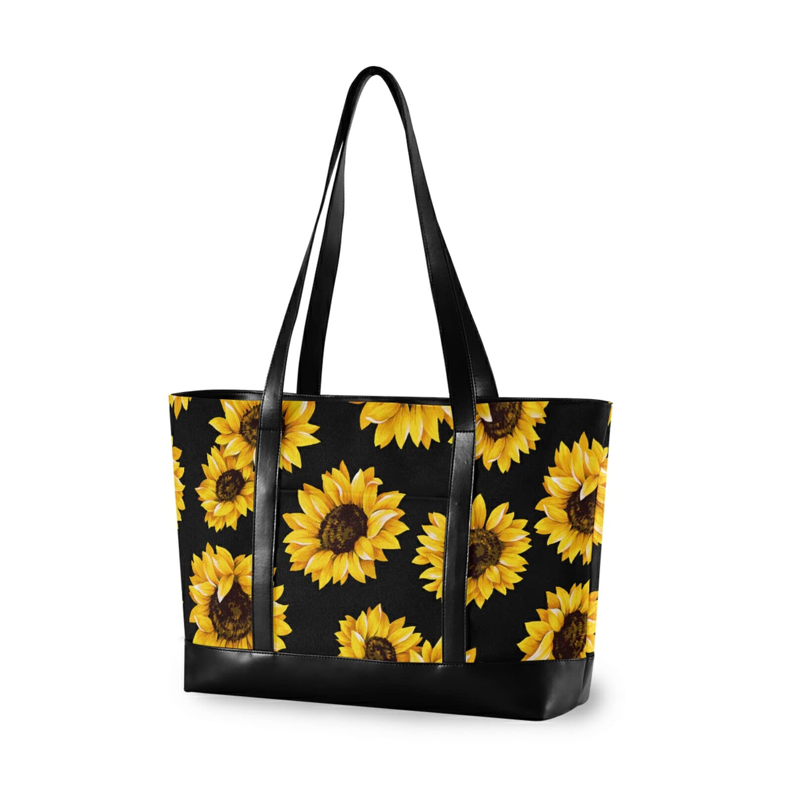 ALAZA Stylish Sunflower Laptop Tote Bag for Women - 15.6 Inch Laptop Organizer Work Bag with Multiple Pockets - Perfect for Teachers, Office Professionals & College Students - Great for Work, Commuting & Business Travel