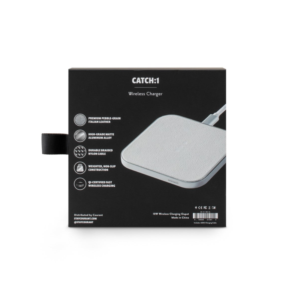 Courant CATCH:1 Wireless Charger - Fast Qi-Certified Charging Pad for iPhone, Samsung & AirPods - Perfect for Home, Office & Travel