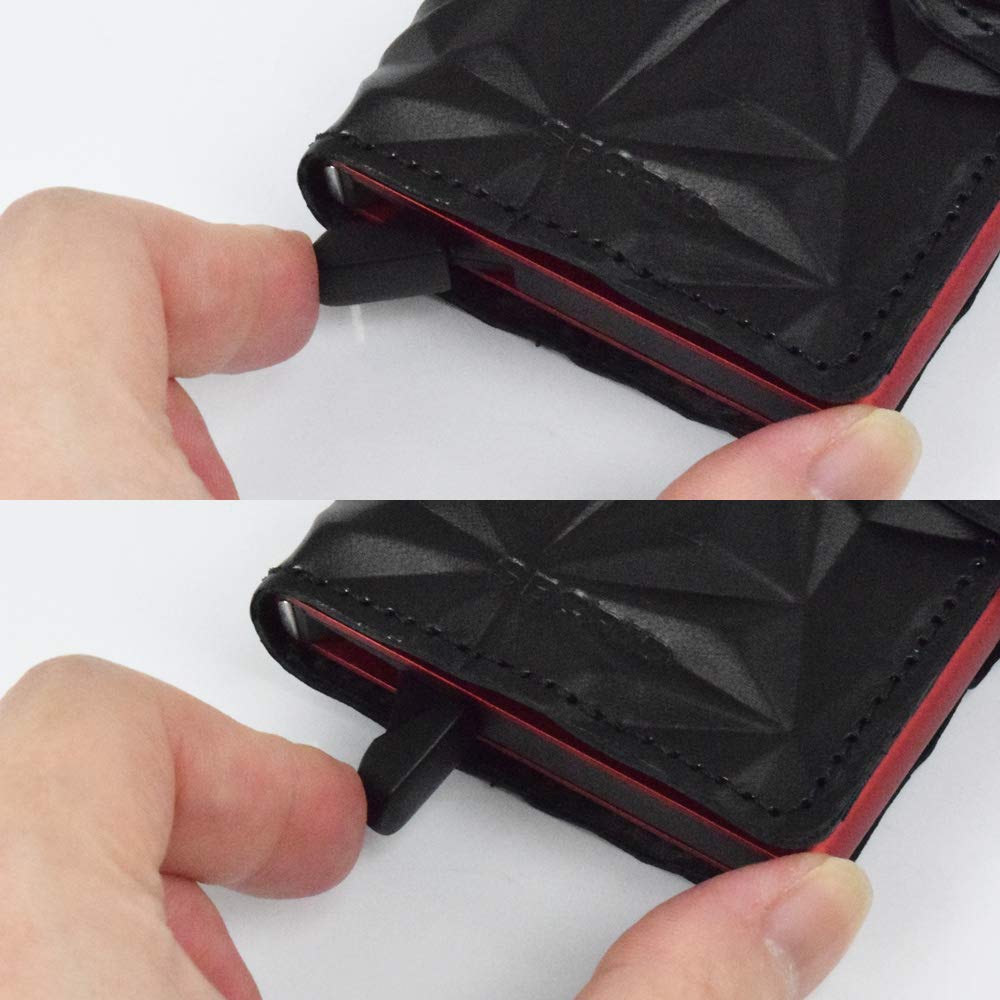 Secrid Miniwallet in Prism Black-Red - Slim RFID Blocking Wallet for Men & Women | Perfect for Travel, Everyday Use & Contactless Payment Protection