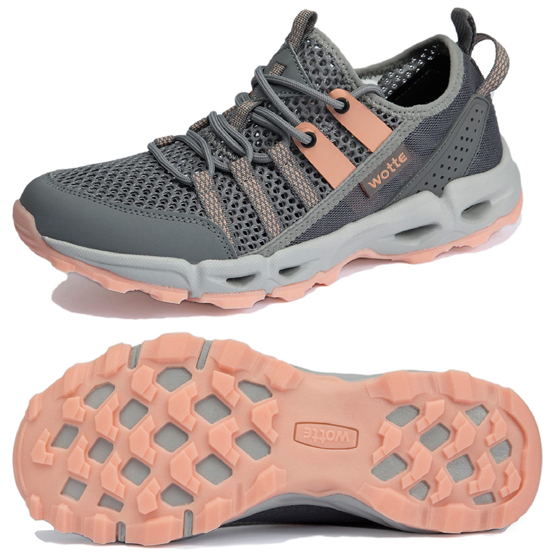 Auzons Women's Quick-Dry Water Hiking Shoes - Lightweight Mesh Outdoor Sneakers for Travel, Beach & Pool - Non-Slip Aqua Shoes for Walking, Kayaking & Water Sports