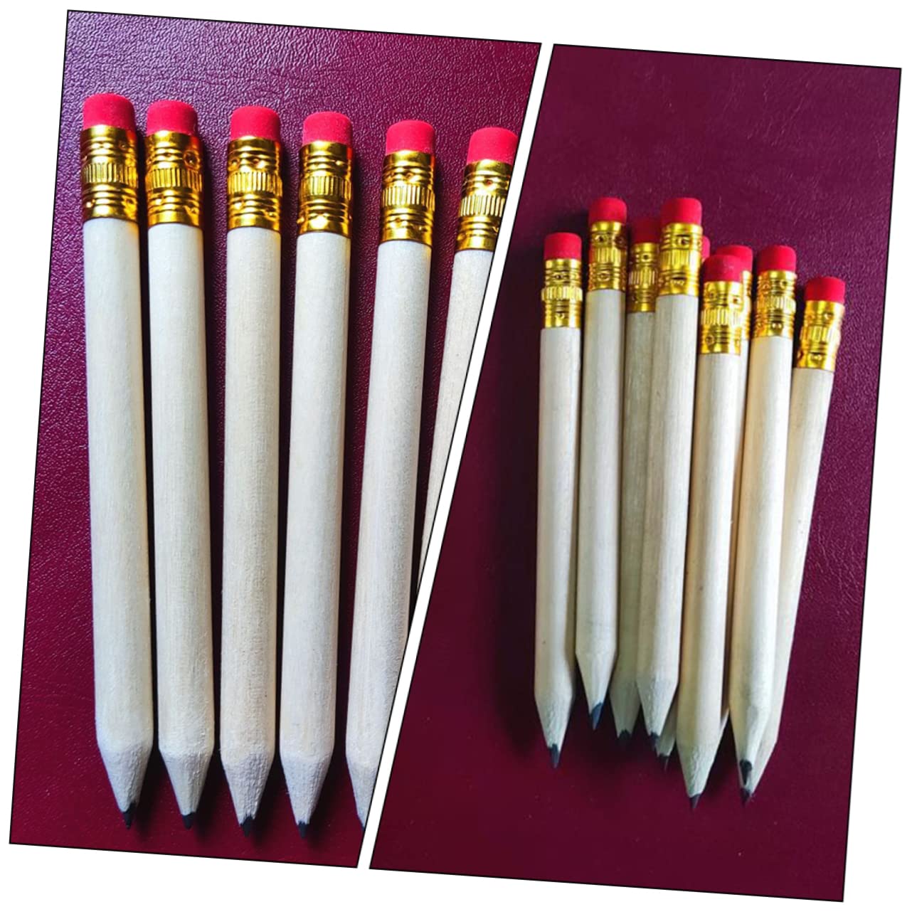 NUOBESTY 60PCS Small Wooden Log Pencils - Short Drawing Pencils for Artists & Sketching, Perfect for Art Classes, Sketchbooks, and DIY Craft Projects