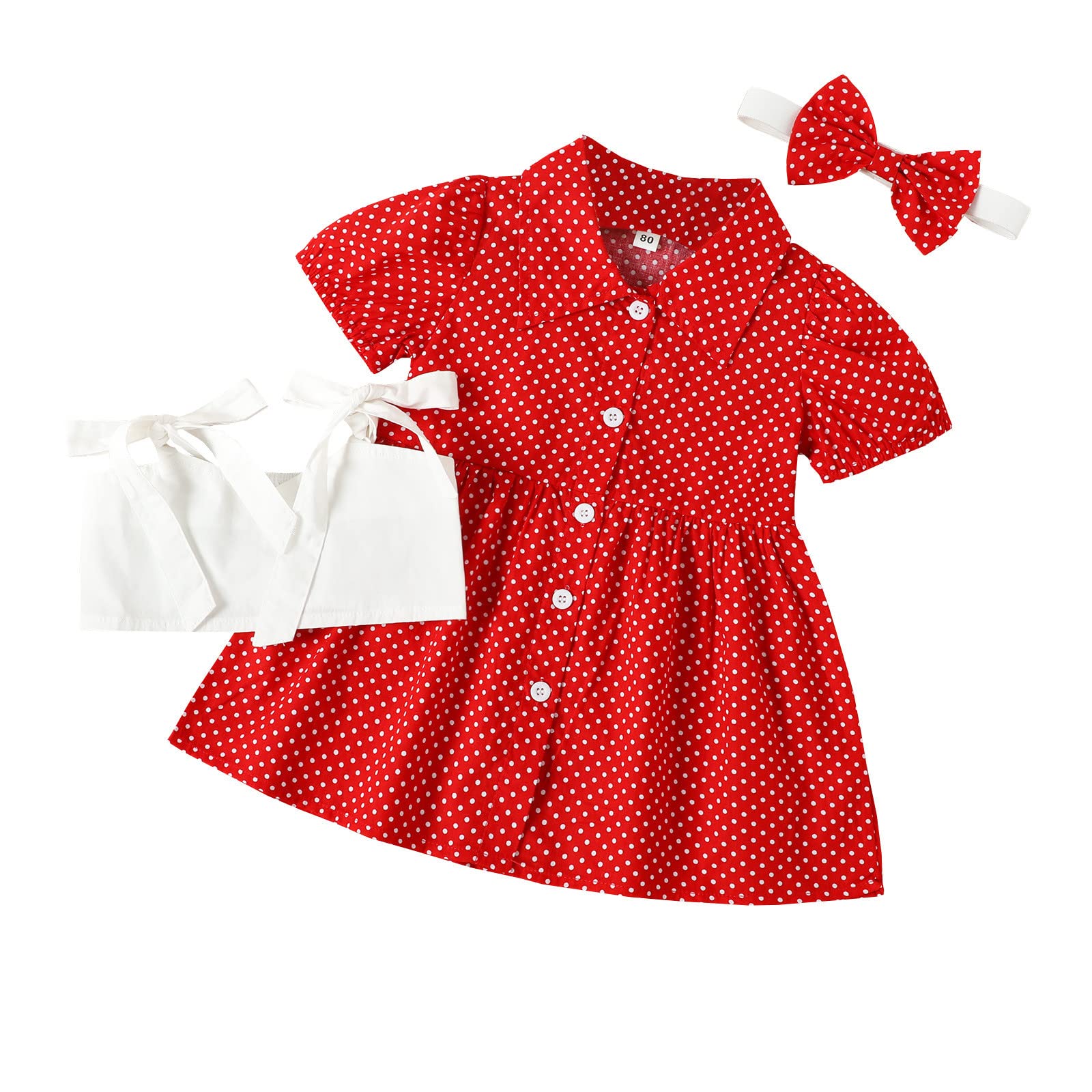 3-Piece Purple Polka Dot Toddler Girls Dress Set with Puff Sleeves - Soft Cotton Summer Outfit for Baby & Kids | Birthday Party, Beach, Daycare & Family Photos | Cute Casual Wear for Preschool, Outdoor Play & Special Occasions | Perfect Gift for Birthdays, Christmas & Baby Showers | Great for Daily Wear, Playtime & Seasonal Events | Ideal for Playdates, School Events, Holiday Celebrations & Photo Shoots
