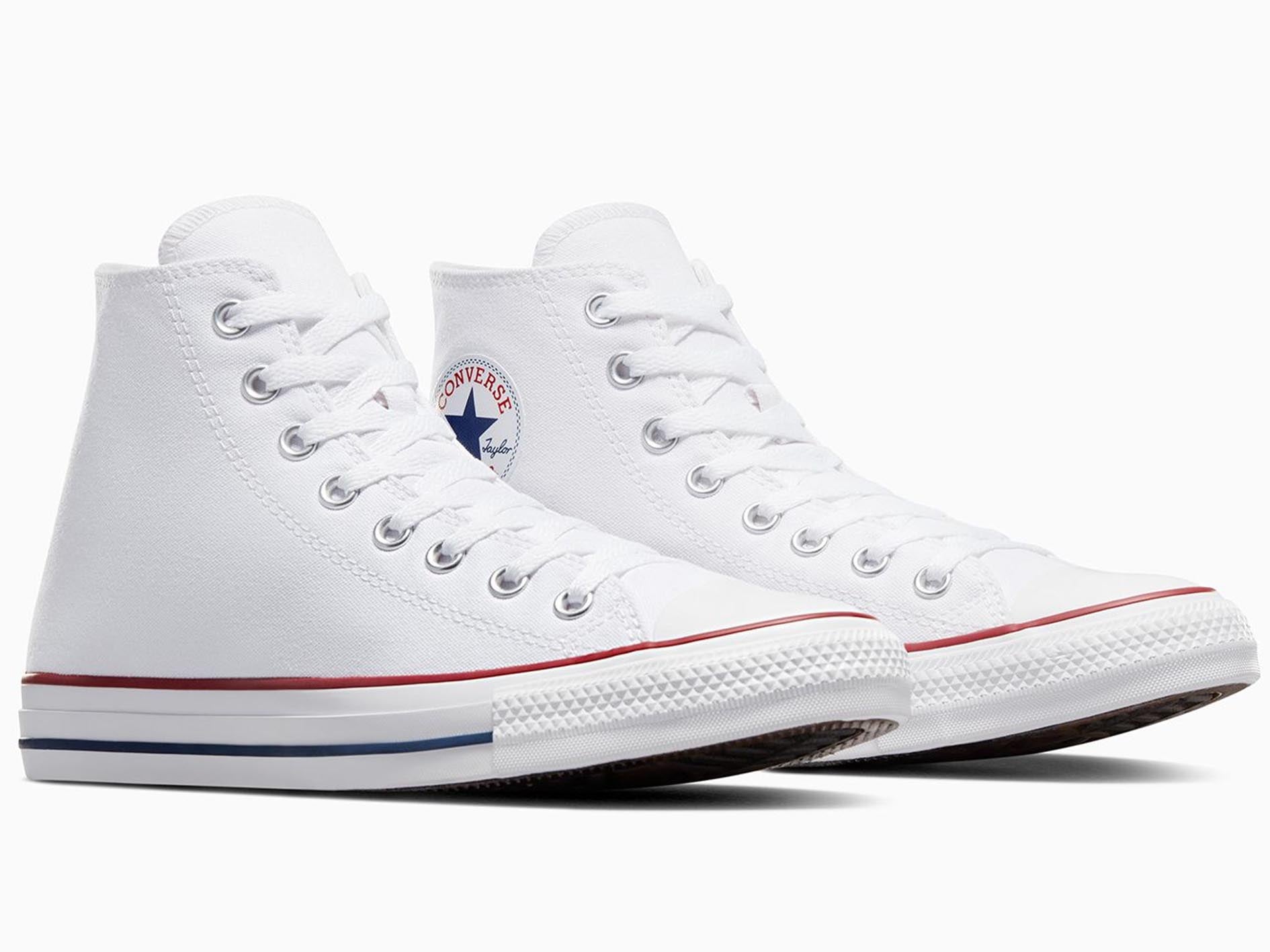 Converse Chuck Taylor All Star Unisex High Top Sneakers in Optical White - Classic Canvas Shoes for Men & Women, Perfect for Casual Wear, Street Style & Everyday Fashion