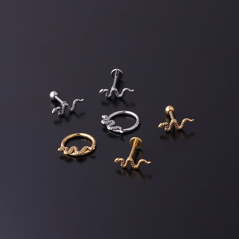 16G Surgical Steel Nose Ring, Lip Ring, Labret Push Pin Stud - Hypoallergenic Body Jewelry for Piercings | Perfect for Everyday Wear, Parties & Special Occasions (HSPJ710)