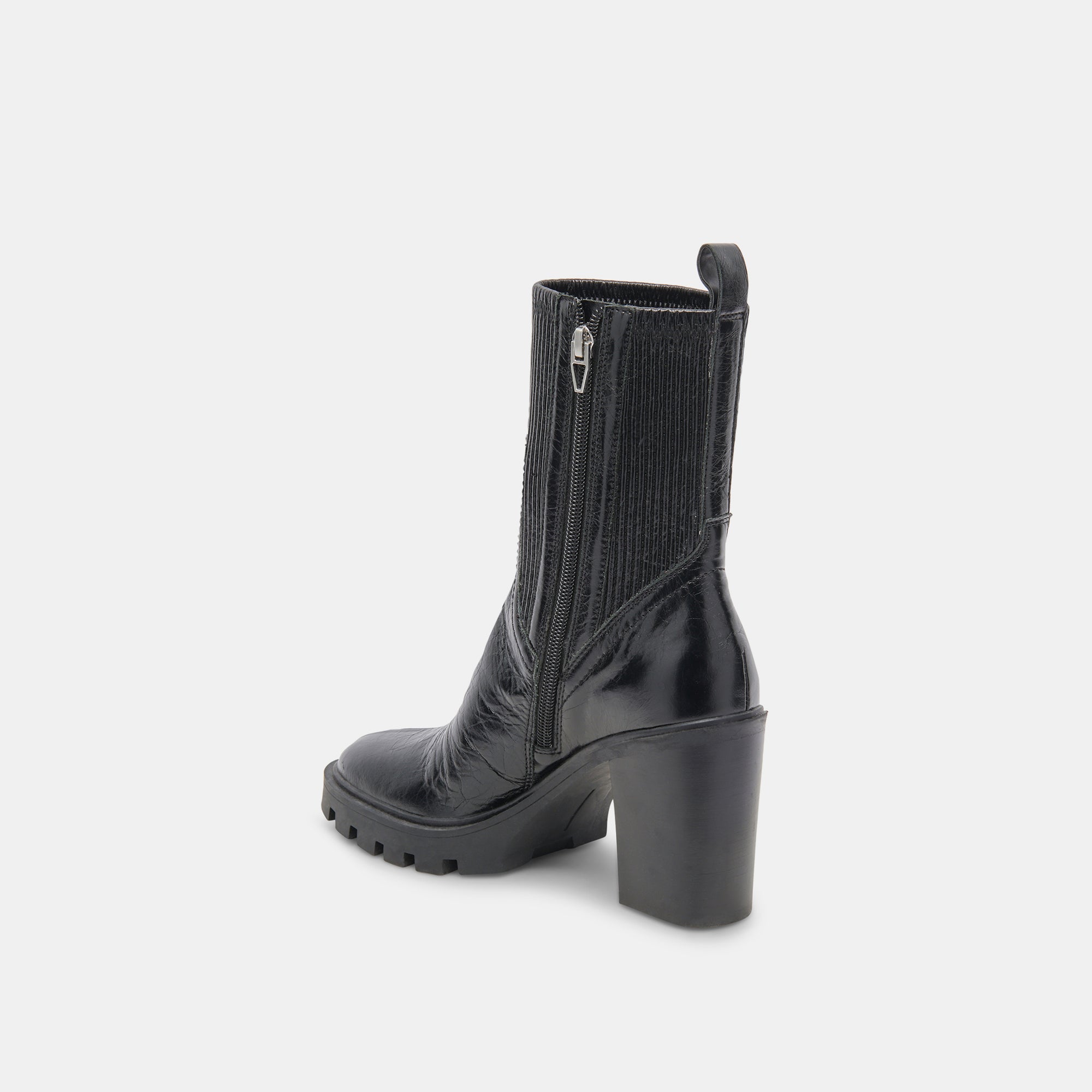 MARNI H2O BOOTS Midnight Crinkle Patent Waterproof Rain Boots for Women - Stylish & Comfortable Outdoor Footwear for Rainy Days, Walking & Fashion