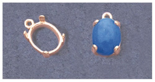 Premium 6x4mm Oval Cabochon Pendant & Earring Settings - Solid Sterling Silver or 14k Gold (22x10mm) | Handmade Jewelry for Women, Gift Ideas, Boho & Vintage Style Accessories