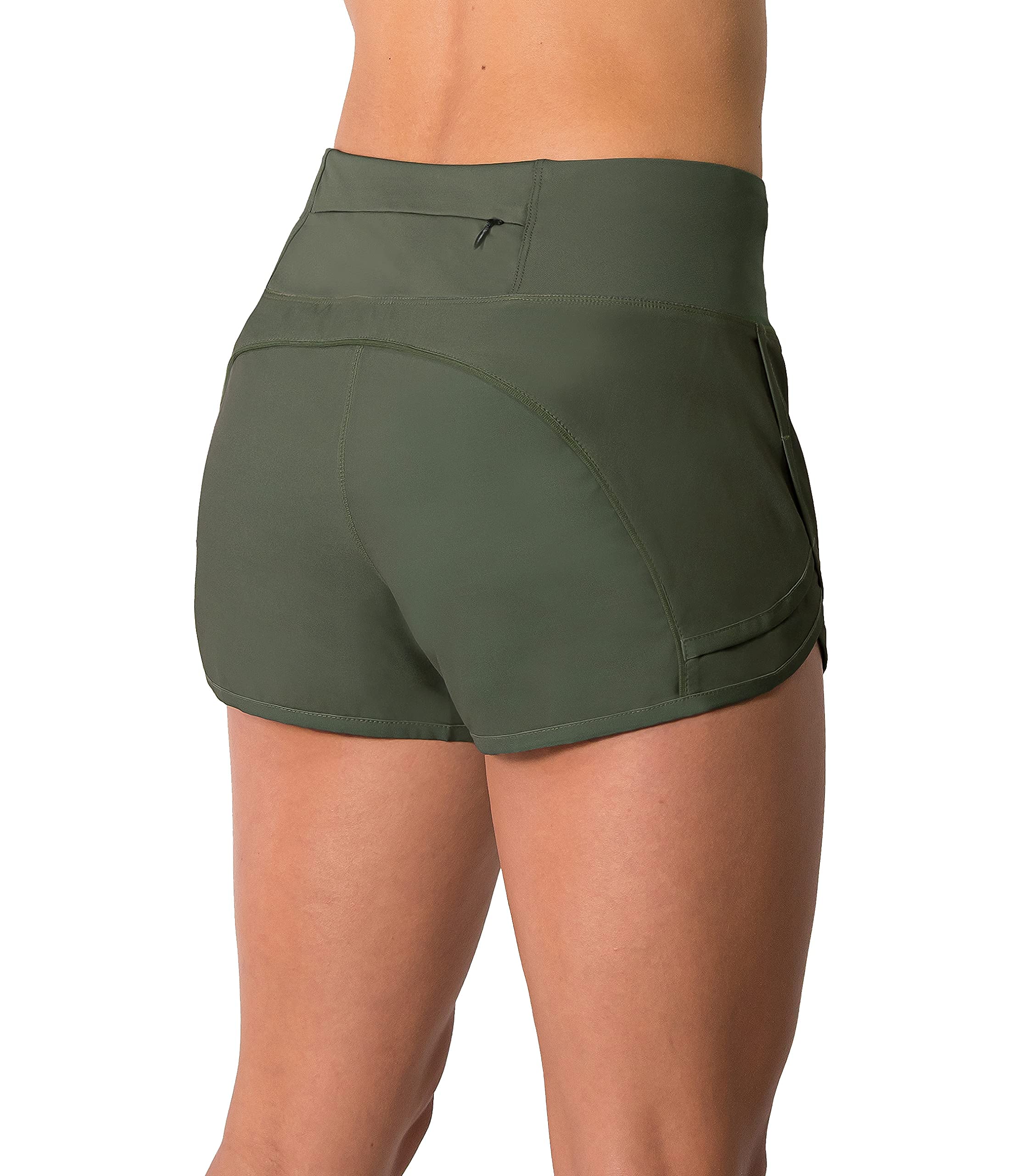 Women's Lightweight Running Shorts with Mesh Liner - 3
