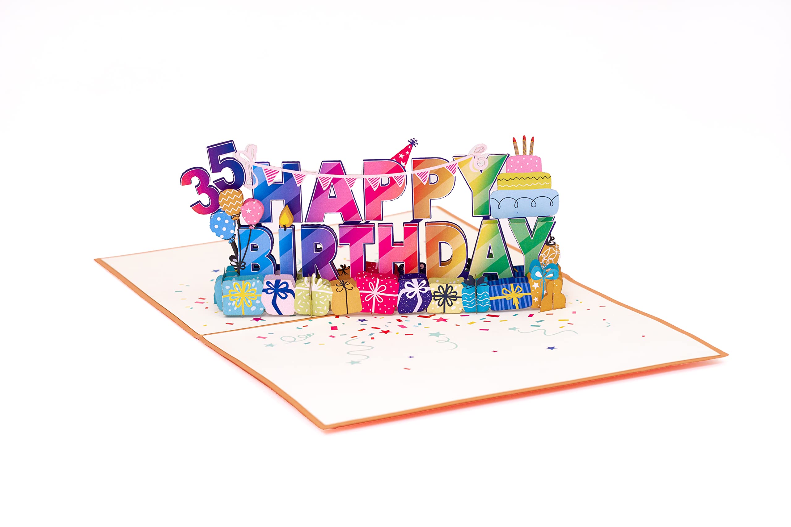 35th Birthday Pop Up Card - 3D Greeting Card for Daughter, Son, Granddaughter, Niece, Nephew | Unique 35 Year Old Birthday Gift for Women & Men | Perfect for Milestone Celebrations, Office Gifts & Surprise Parties
