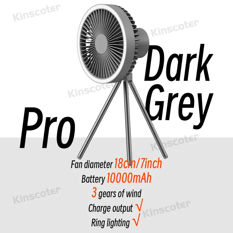 Portable Rechargeable USB Desktop Fan - Quiet Cooling for Home Office, Camping, Outdoor & Travel Use