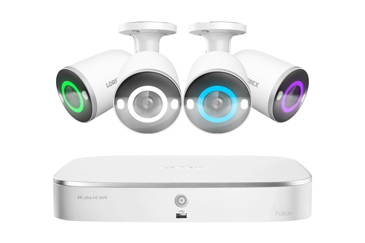 Lorex Fusion 4K 16 Channel Security Camera System (8 Wired + 8 WiFi) with 2TB NVR & Smart LED Bullet Cameras - Home & Business Surveillance Solution for Indoor/Outdoor Protection
