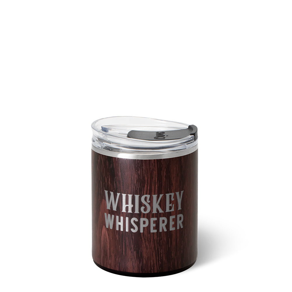 Whiskey Whisperer 12oz Lowball Tumbler Glass - Heavy Base Rocks Glass for Bourbon, Scotch & Cocktails - Perfect for Home Bar, Parties & Gifts