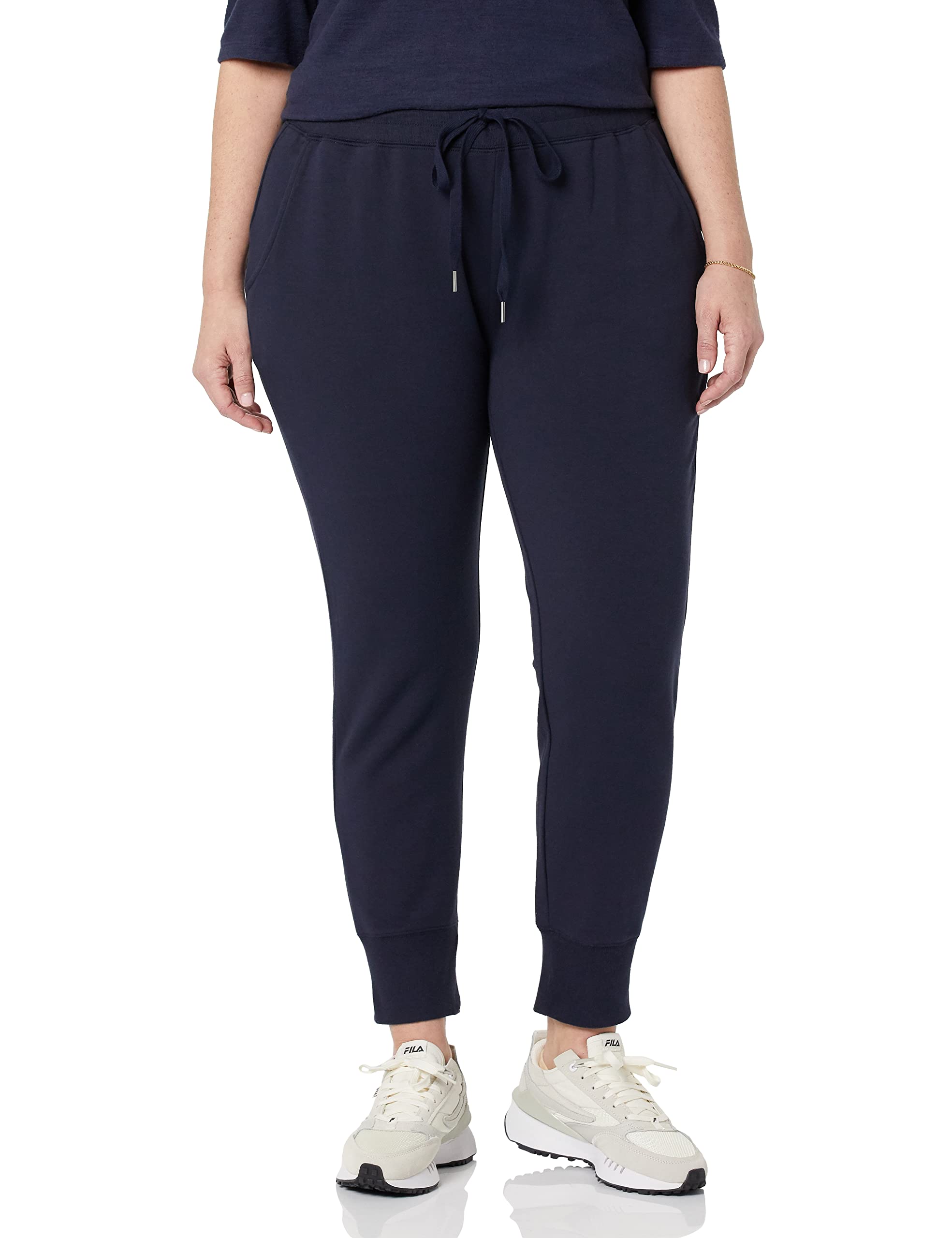 Women's Terry Cotton & Modal Drawstring Jogger Pants - Soft Lounge Pants for Yoga, Running & Home Relaxation | Daily Ritual Comfort Wear