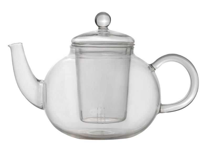BergHOFF Essentials 32oz Glass Tea Pot with Stainless Steel Infuser - Perfect for Loose Leaf Tea, Herbal Infusions & Iced Tea Brewing at Home or Office