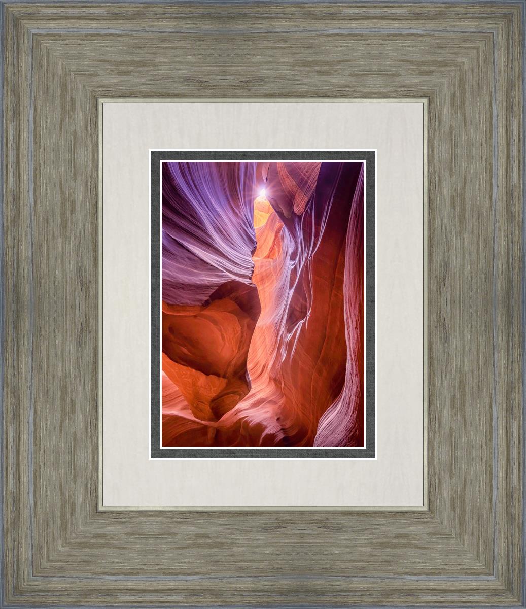 Antelope Canyon Sunburst Wall Art - Stunning Desert Landscape Photography Print for Home & Office Decor | Perfect for Living Room, Bedroom, or Gift
