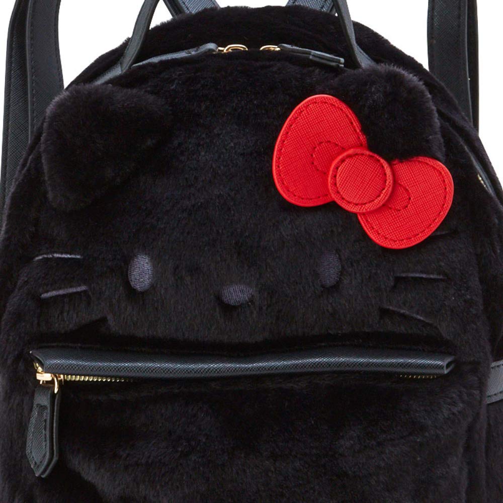 Cute Hello Kitty Lilac Mini Fur Backpack - Stylish & Soft Plush Backpack for Girls, Women, Teens - Perfect for School, Travel, Cosplay & Everyday Use