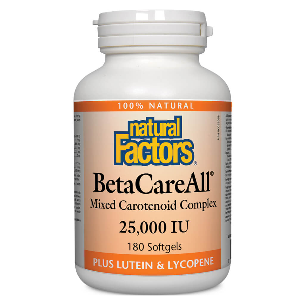 BetaCareAll Mixed Carotenoid Complex 25000 IU Supplement - Natural Antioxidant Support for Eye & Skin Health - Perfect for Daily Wellness & Immune Boost
