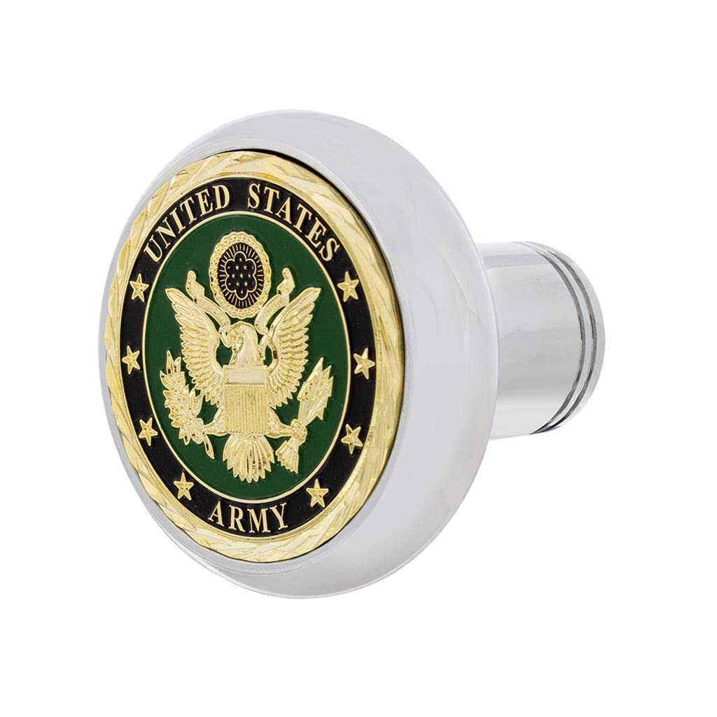 United Pacific 22961 Air Brake Valve Control Knob - Deluxe Military Medallion Air Valve Knobs for Army Trucks & Heavy-Duty Vehicles | Replacement Part for Brake Systems