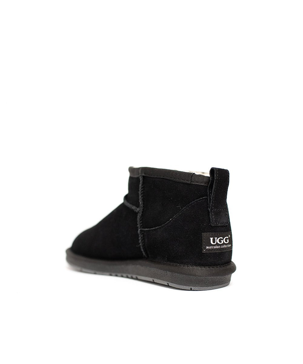 Men's Ultra Mini UGG Boots - Genuine Sheepskin Winter Booties for Indoor & Outdoor Wear - Cozy House Slippers & Fashionable Street Style