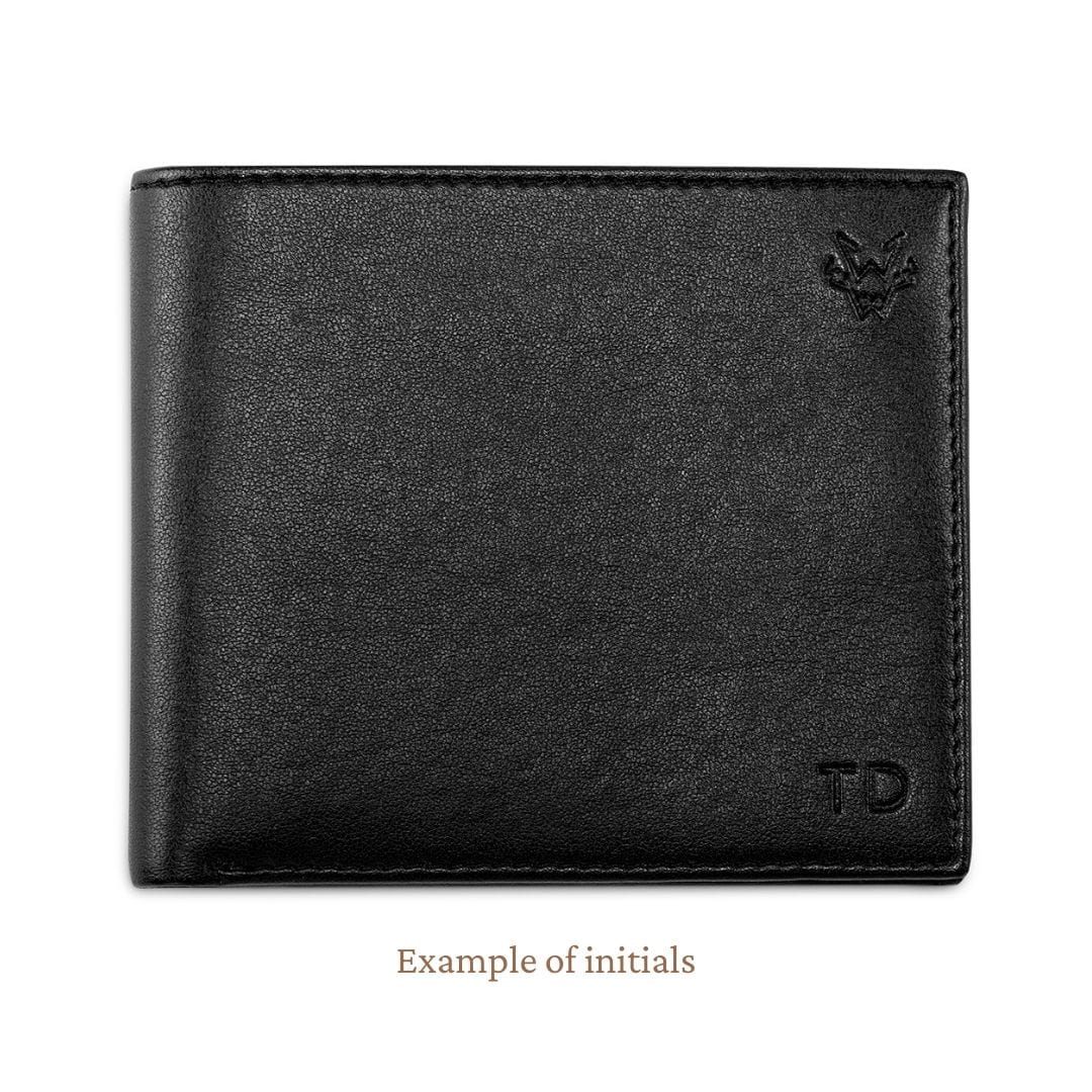 Vegan Leather Coin Wallet for Men & Women - Chestnut Brown & Emerald Green - Slim RFID Blocking Bifold Wallet for Everyday Use & Travel