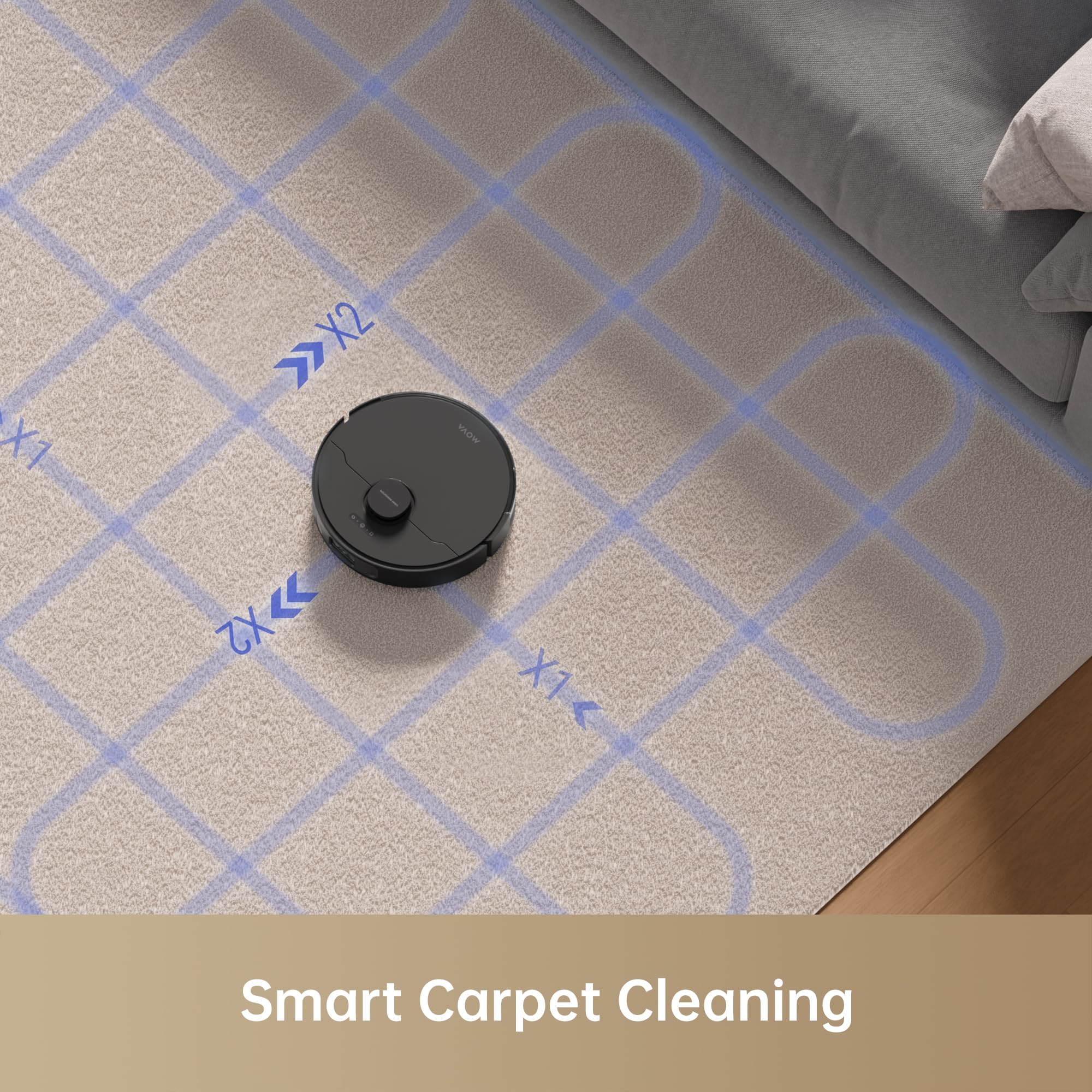 Mova S10 Robot Vacuum Cleaner with 7000Pa Strong Suction, 260 Mins Long Runtime, Self-Charging, Smart Mapping, App & Alexa Voice Control for Hard Floors, Carpets, Pet Hair - Perfect for Home Cleaning, Office Spaces and Pet Owners