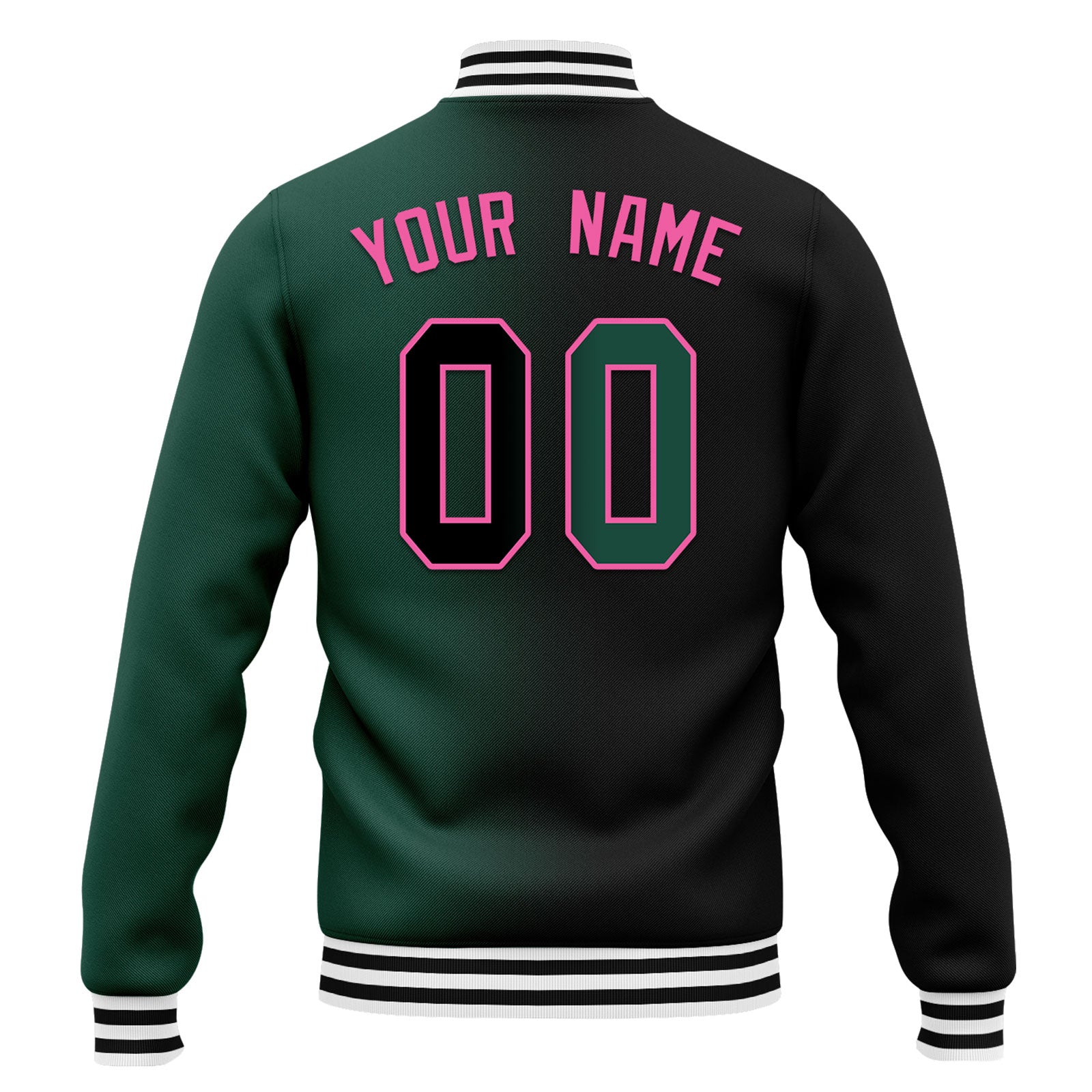 Custom Gradient Fashion Bomber Jacket - Full Snap Varsity Letterman Jacket for Men & Women - Personalized Embroidery Option - FZ005 D028016 - Perfect for School Sports, Casual Wear & Street Style Outfits