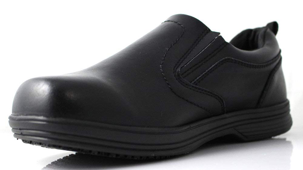 Laforst Men's 8411 Non-Slip Work Shoes - Waterproof & Stain Resistant Microfiber - Comfortable Slip-Resistant Shoes for Restaurant Servers, Chefs & Food Service Workers