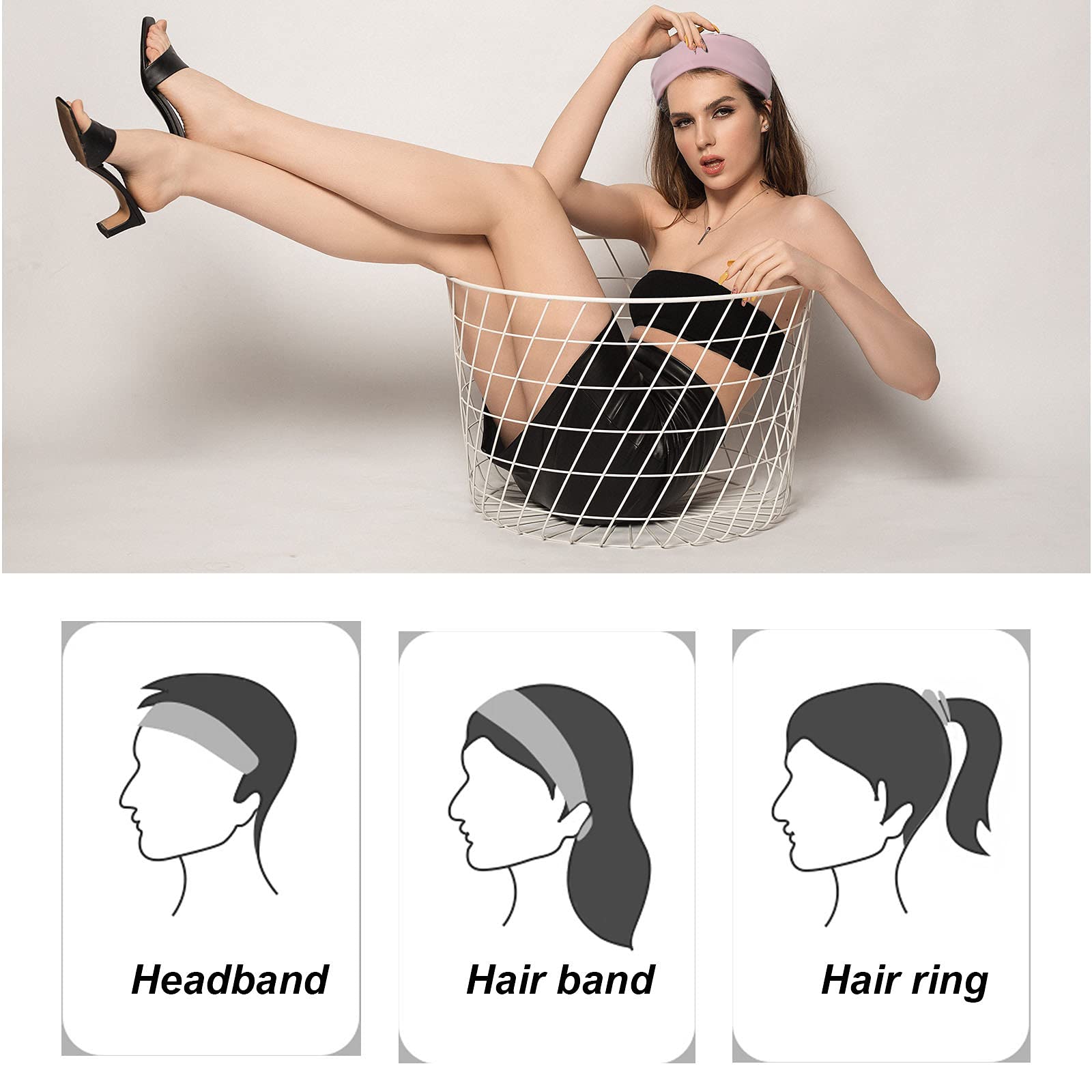 TOCO FREIDO 4 Pack Non-Slip Sports Headbands for Women & Men - Moisture Wicking Workout Sweatbands for Yoga, Gym, Running, Cycling, Tennis, Football & Hiking - Stay Dry & Comfortable During Intense Workouts