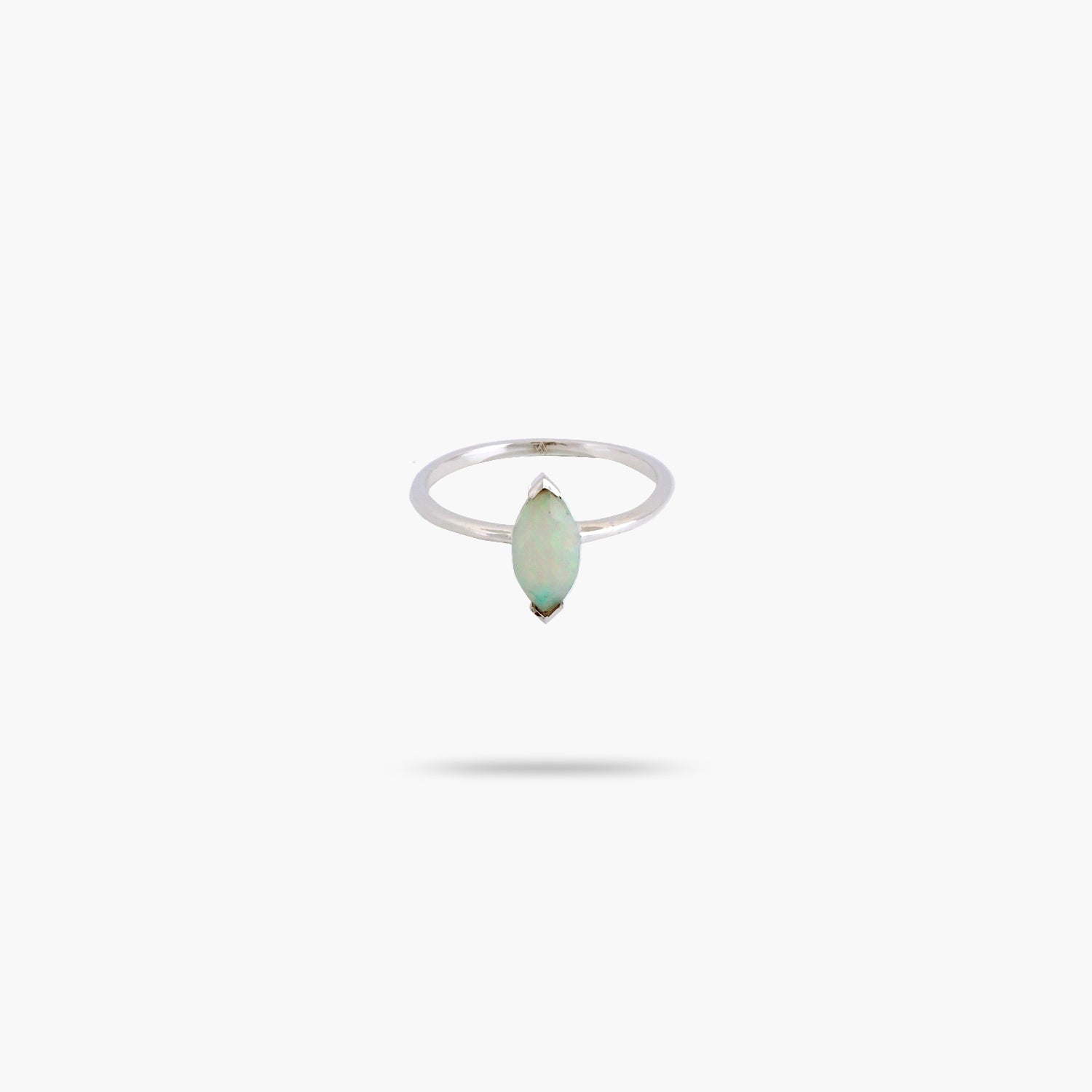 Amare Wear Ethiopia Opal Marquise Solitaire Ring - 14K Gold Dainty Engagement Ring for Women, Unique Handmade Jewelry Gift for Her | Perfect for Weddings, Anniversaries & Special Occasions