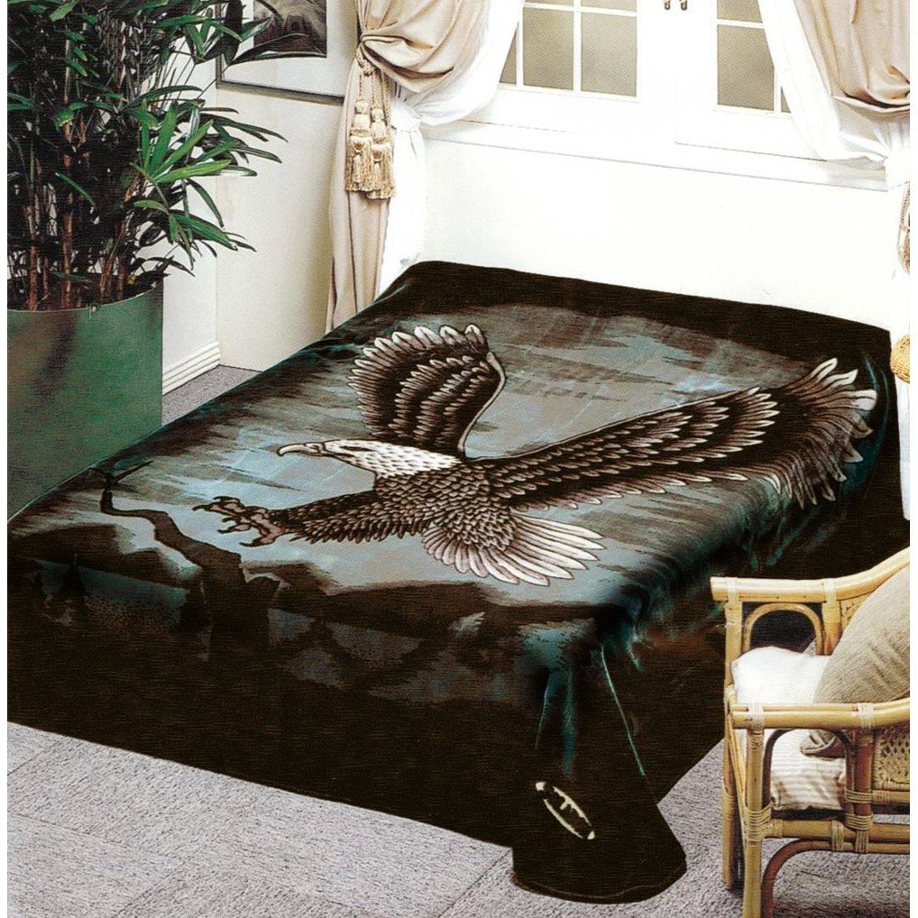 Solaron Black Eagle King Size Bed Blanket - Soft & Cozy Thermal Blanket for Winter, Luxury Bedding for Master Bedroom, Perfect for Couples & Cold Weather Nights