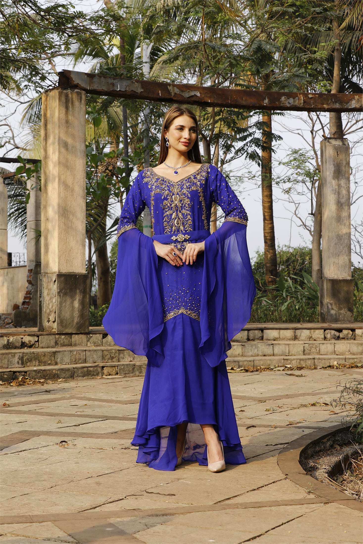 Elegant Designer Algerian Caftan Mermaid Wedding Dress - Perfect for Bridal Ceremonies, Evening Galas & Special Occasions