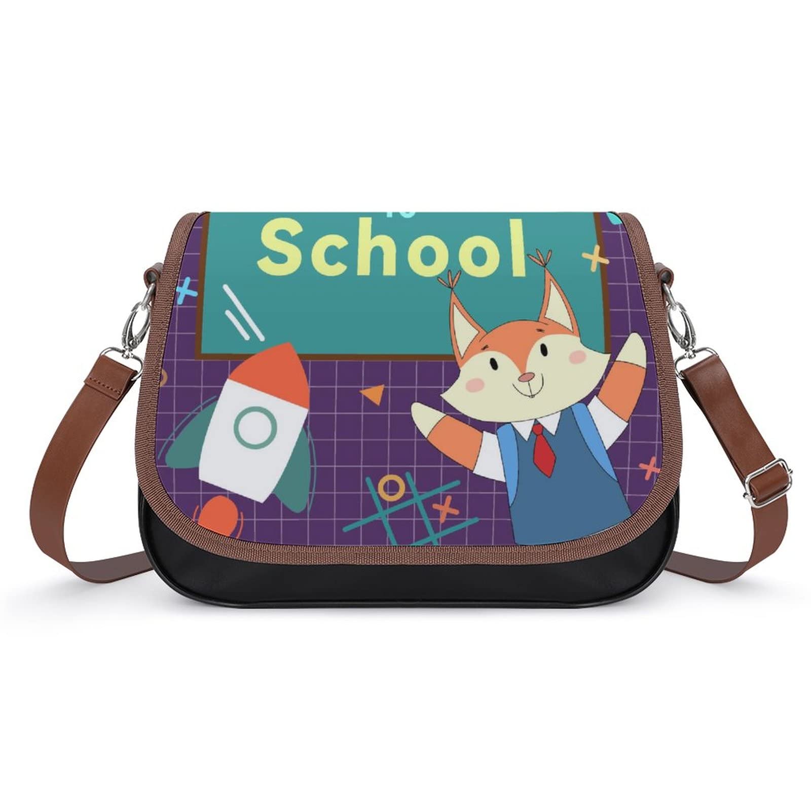 Trendy Printed Crossbody Bags for Women - Stylish Leather Shoulder Satchel Hobo Purse with Squirrel Design | Perfect for City Travel, Shopping & Everyday Use