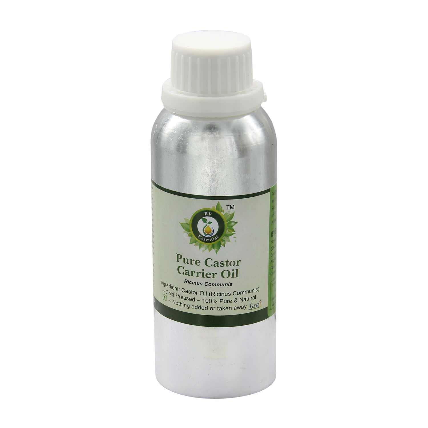 R V Essential 100% Pure Cold Pressed Castor Oil (Ricinus Communis) - 1250ml/42oz for Hair Growth, Skin Care, Eyelash & Eyebrow Enhancement, Scalp Treatment & Body Massage | Natural Beauty & Wellness Solution for Daily Hair & Skin Routine