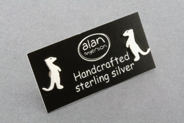 Meerkat Stud Earrings - Sterling Silver Jewelry for Women - Perfect for Casual Wear, Parties & Gifts