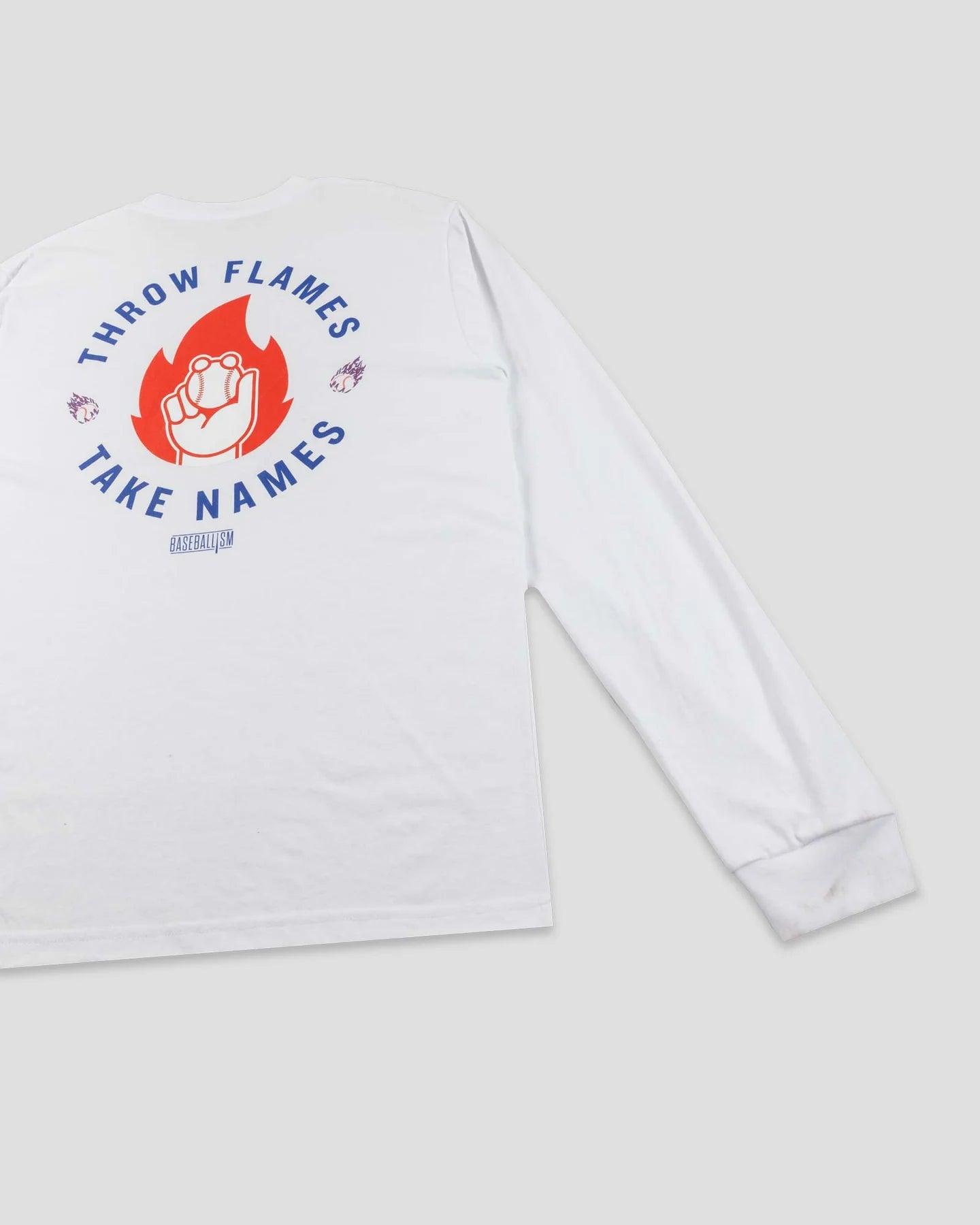 Baseballism Flame Thrower Long Sleeve Performance Shirt - Moisture Wicking & UV Protection for Baseball Training & Outdoor Sports