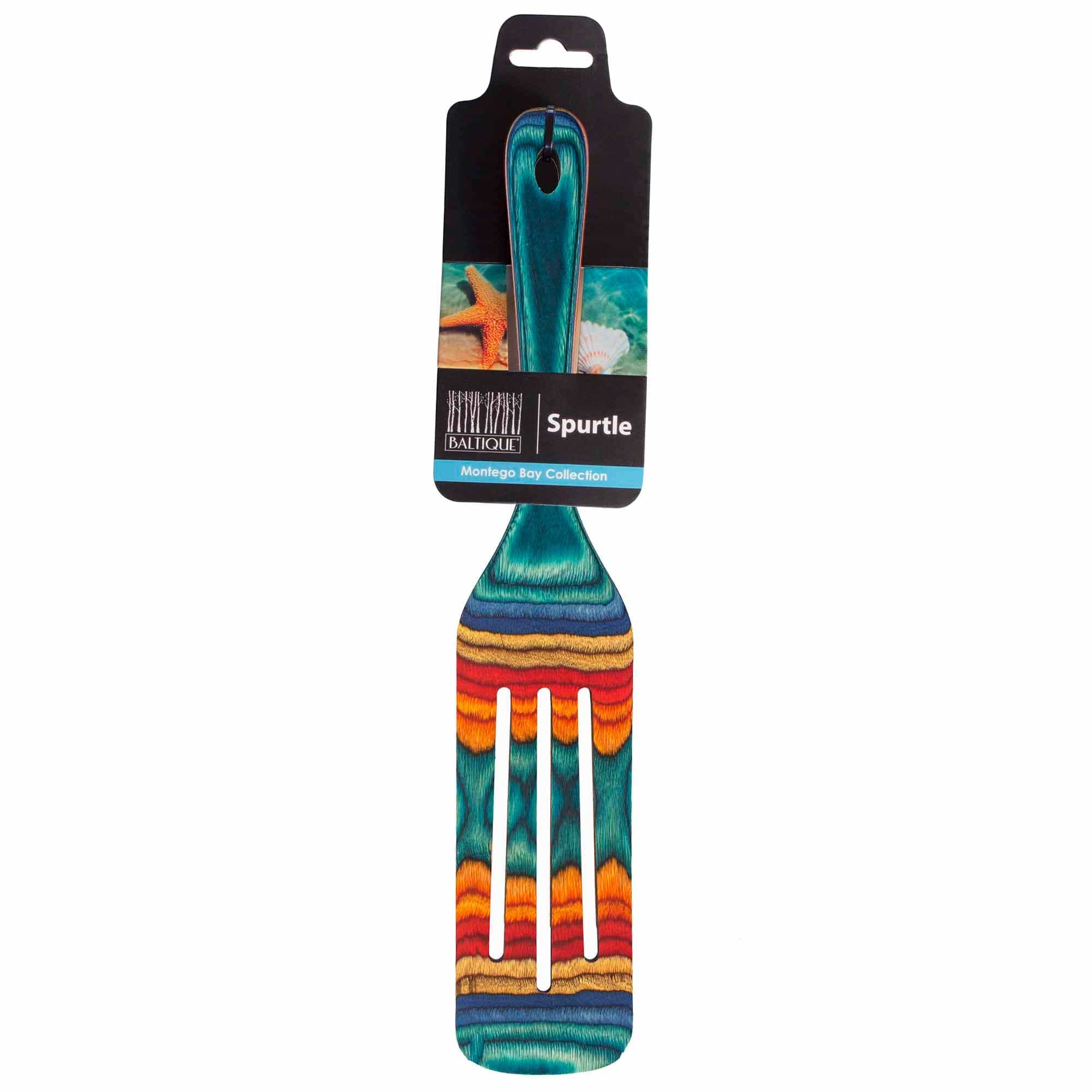 Baltique® Montego Bay Collection Spurtle - 13 Inch Wooden Stirring Tool for Cooking, Baking & Mixing - Perfect for Sauces, Soups & Pancakes