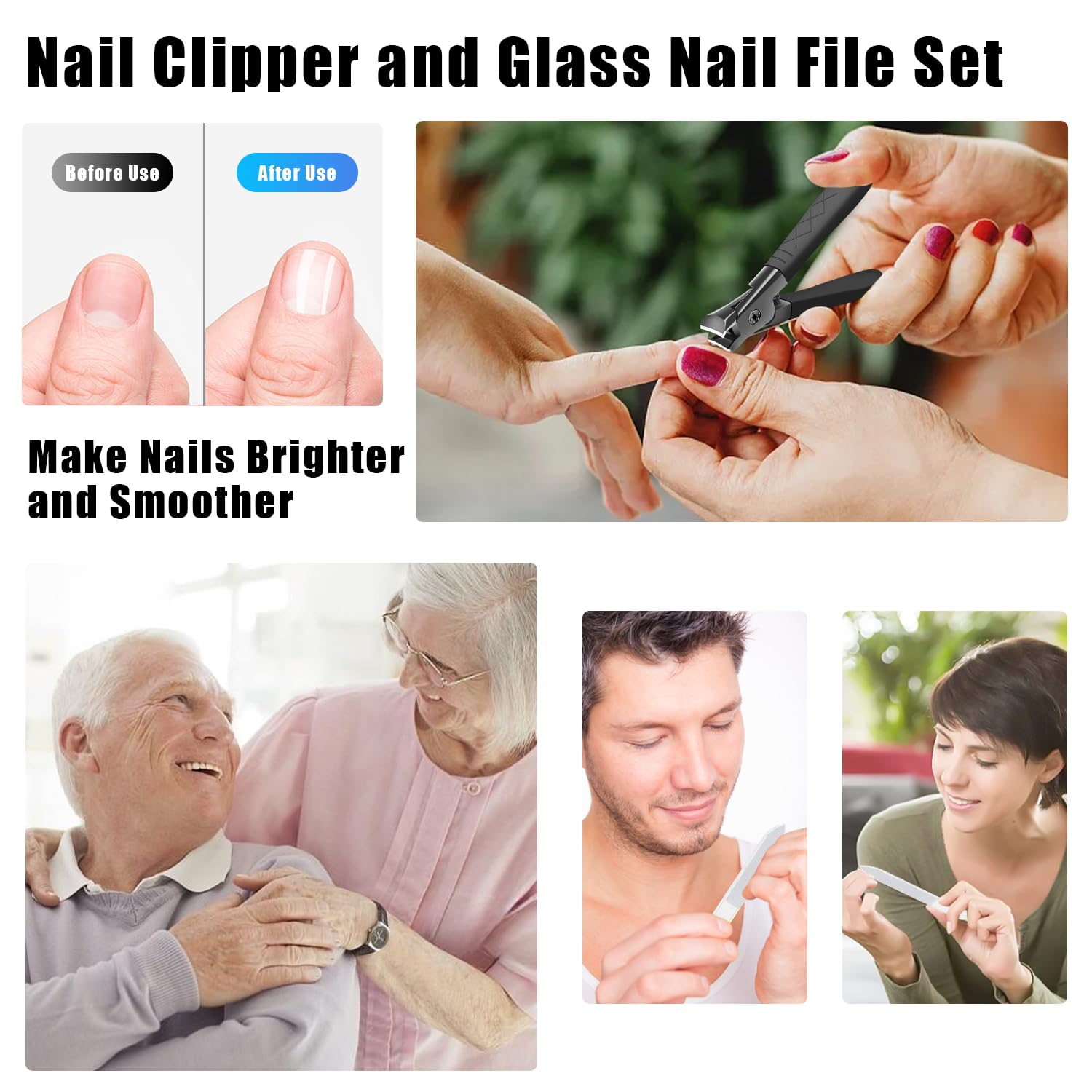 Heavy Duty Nail Clippers for Thick Nails - Professional Large Toenail Clippers for Men & Seniors - Non-Slip Long Handle Design - Perfect for Pedicures, Grooming Kits & Travel Essentials