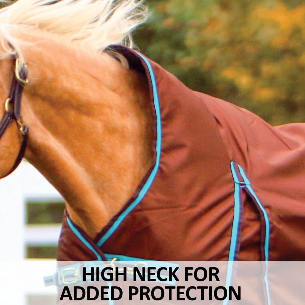 Nordlund II Waterproof Winter Horse Turnout Blanket - High Neck Euro Fit with Criss-Cross Surcingle | Heavy Duty Horse Blanket for Cold Weather Riding & Stable Use | Ideal for Trail Riding, Show Preparation & Outdoor Winter Protection