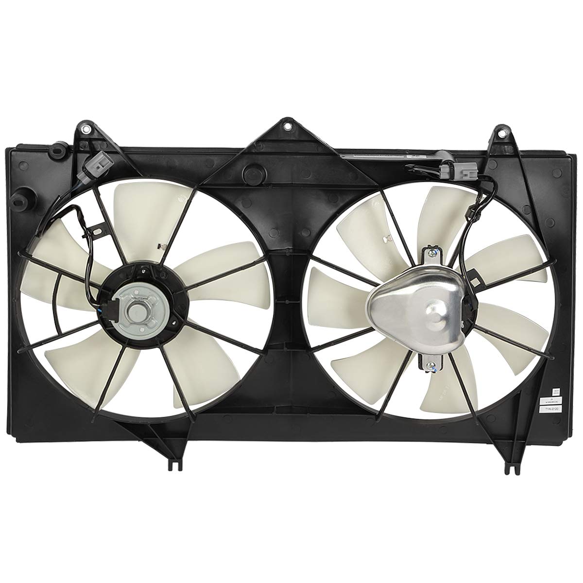DNA MOTORING OEM-RF-0263 High Performance Radiator Cooling Fan Assembly - Direct Fit Replacement for 2002-2006 Toyota Camry 2.4L - Improved Cooling Efficiency - Black - Perfect for Engine Overheating Prevention & Summer Driving