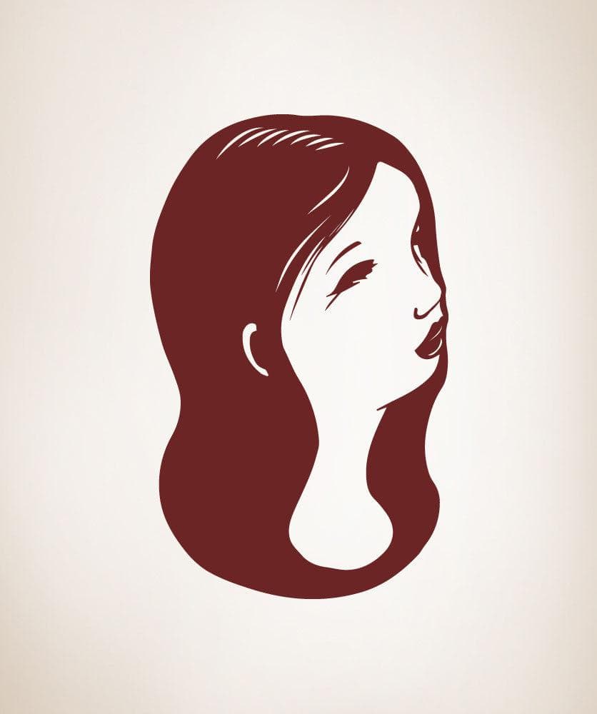 Vinyl Wall Decal Sticker - Elegant Girl Portrait Art #OS_MB499 | Perfect for Nursery, Bedroom & Home Decor